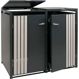 MCW Mülltonnenverkleidung O67 122 x 132 x 84 cm anthrazit