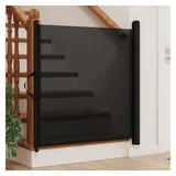 vidaXL Haustier-Barriere Ausziehbar Hundegitter 102,5x125 cm Schwarz