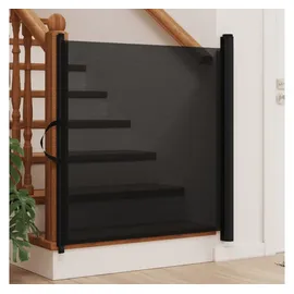 vidaXL Haustier-Barriere Ausziehbar Hundegitter 102,5x125 cm Schwarz