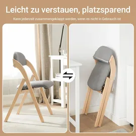 SoBuy Klappstuhl 2er Set Hellgrau