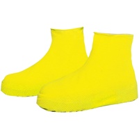 Heflashor Silikon Überschuhe Wasserdicht Schuhüberzieher Wiederverwendbare rutschfeste Regenüberschuhe Schuhschoner für Regen Schneetag Wüstenstrand Schlammige Straßen(Kurz Gelb,S (EU 30-34))