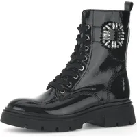 Gabor Damen Combat Boots, Frauen Stiefeletten,Wechselfußbett,Best Fitting,kurzstiefel,uebergangsschuhe,uebergangsstiefel,schwarz,39 EU / 6 UK - 39