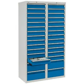 stumpf metall Stumpf Schubladenschrank Serie STS 410, 30 Schubladen lichtgrau (26x100, 4x200mm)