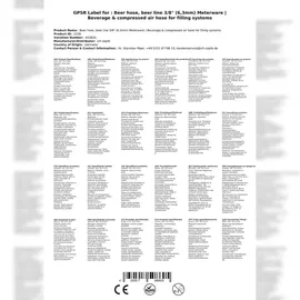 ich-zapfe Bierschlauch, 3/8" (6,3mm) Meterware