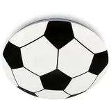 Brilo LED Deckenleuchte Soccer Neutralweiß Fußball Motiv 27,5 cm Weiß-Schwarz