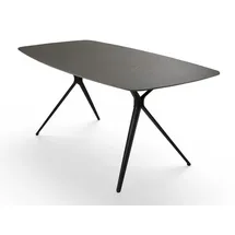 Outdoor Edge BARI Gartentisch 180 x 90 x 75 cm Grau/Anthrazit