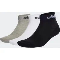 Adidas Linear Cushioned Ankle Socken 3 Paar Medium Grey Heather / White / Black 28-30