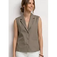 STREET ONE Kurzweste mit Reverskragen Beige 34