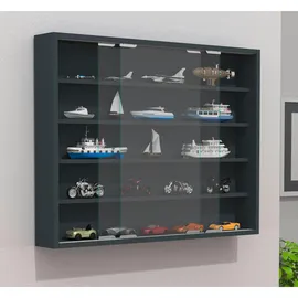 VCM Vitrine ¦ grau ¦ Maße cm