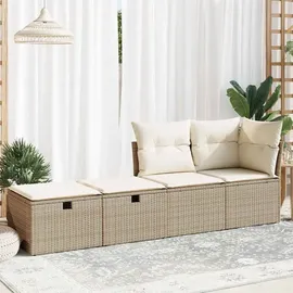 vidaXL Garten-Lounge-Set 2-tlg. beige
