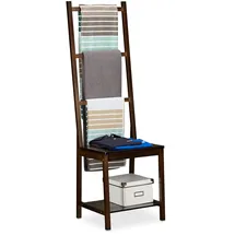 Relaxdays Herrendiener Bambus Dunkelbraun