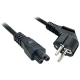 Lindy Strom Anschlusskabel [1x Schutzkontakt-Stecker - 1x Kleeblatt-Buchse C5] 2.00 m Schwarz