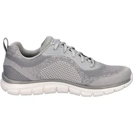 SKECHERS Herren Track Glendor Sneaker, Gray Knit/Pu, 42