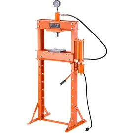 Vevor Hydraulikpresse 20 t (H-Rahmen) mit Pressplatte, einstellbare Hydraulikpresse (Max. Zylinder 14 cm) mit Dreieckstütze, geeignet zum Biegen/Richten/Stanzer Orange