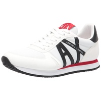 Giorgio Armani Armani Exchange Herren Rio Side Logo Sneaker, op. White + Black, 42