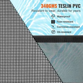 Vevor Poolzaun Schutzzaun schwarz 1,21x0,76 m