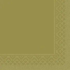 sovie HOME Serviette in Gold aus Tissue 40 x 40 cm, 20 Stück - Unifarben Basic Neutral