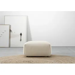 Hocker ANDAS "Glimminge auch in Breitcord, Feincord und Easy care-Bezug", beige (natur), H:71cm T:80cm, 100% Polyester, Hocker, passend zur Serie "Glimminge"