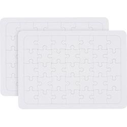 VBS Puzzle Blanko-Puzzle, Puzzleteile, 35 Teile 29 cm x 21 cm 2er-Pack weiß