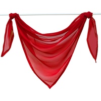 Querbehang Deko Gardinen aus transparentem Voile Triangle Schals L*B 200 * 100cm Rot