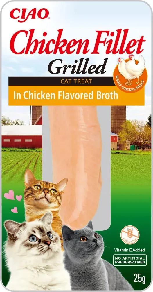 INABA Hühnerfilet für Katzen - Huhn in Hühnerbrühe 5x25g (Rabatt für Stammkunden 3%)