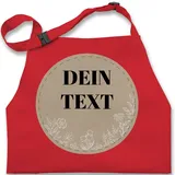 Kinderschürze Schürze Kinder Jungen Mädchen - Kochschürze - Dein Text Dein Name Wunschtext - 7-14 Jahre - Rot - kinder-schürze personalisierte geschenke weihnachten kinderschürzen - 7-13 Jahre