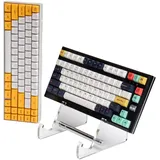 SUEHIODHY 2-stöckiger Tastatur-Display-Ständer, transparenter Acryl-Tablet-Ständer, mechanischer Tastatur-Halter, Aufbewahrungsständer für Tablet-Bilderrahmenblet-Bilderrahmen