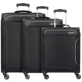 American Tourister Holiday Heat 4 Rollen Kofferset 3-teilig black