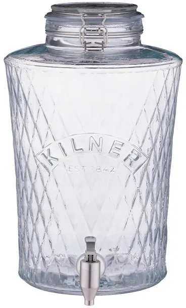 Kilner Getränkespender DIAMOND - Glas - Edelstahl Zapfhahn - 8 l