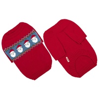 Katde Hundewindel Weihnachten Katze pullover Haustier Winter Strickwaren Warme Kleidung rot S