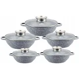 klönberg Topf-Set 10-tlg. 1 x 20 cm rund + 1 x 2,0 L + 1 x 2,6 L + 1 x 3,3 L + 1 x 3,9 L