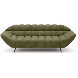 Sofa Gappa Stoff Grün Olive 3-Sitzer