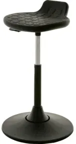 STIER Drehhocker Multibeweglich PU-Sitz schwarz 490-680mm 12° Neigung Rückenstütze