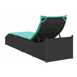 vidaXL Klappliege 111 x 58 x 23 cm Schwarz