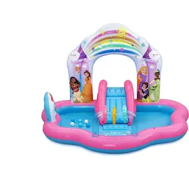 BESTWAY Disney Princess Wasserspielcenter Zauberhafte Welt Wasserrutsche 221 x 193 x 140 cm