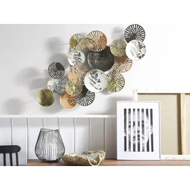 Beliani Wanddekoration, Silber, Metall, Stadtarchitektur, 91x50x6 cm, Bilder und Zubehör, Wandbilder, Dekopaneele