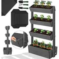Kesser Hochbeet mit Etagen 60 x 30 cm Grau