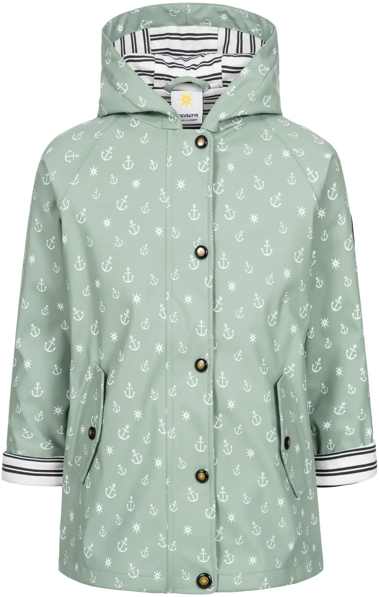 Regenjacke DEPROC ACTIVE "Friesennerz ANCHOR PEAK KIDS" Gr. 110, grau Herren Jacken