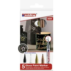 Glanzlack-Marker edding 753 creative 1-2,5mm VE=8x5 Farben