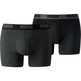 Puma Basic Boxer grey melange/black L 2er Pack