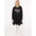 Zwillingsherz Jerseymantel ZWILLINGSHERZ "Wild Mindset", Damen, Gr. S/M, schwarz, angeraute Sweatware, Obermaterial: 50% Baumwolle, 50% Polyester, Mäntel, mit großem WILD Motiv gestickt, Leo Details, Taschen