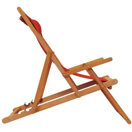 vidaXL Strandstuhl Klappbar Rot