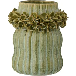 IB Laursen Vase mit Schmuck Hortensien, Höhe 15.5, Ø 12.5 cm, Grün