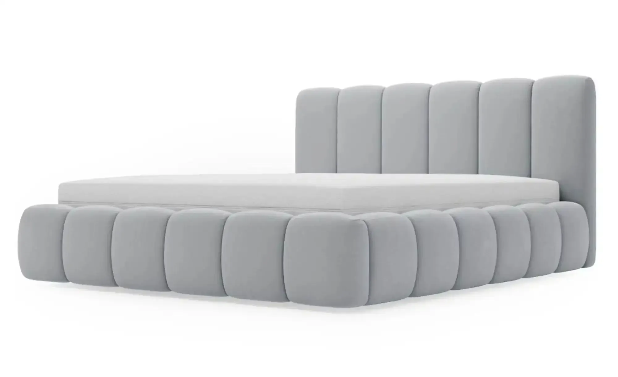 GrainGold Polsterbett mit Stauraum Cloud , grau , Maße (cm): B: 225 H: 105