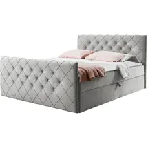 Mirjan24 Boxbett, Grau, Holz, 140x200 cm, Schlafzimmer, Betten, Boxspringbetten
