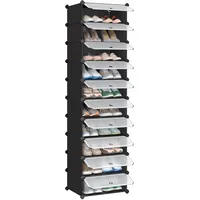 Songmics Schuhregal 20 x 20 x 20 cm mit Tür / schwarz