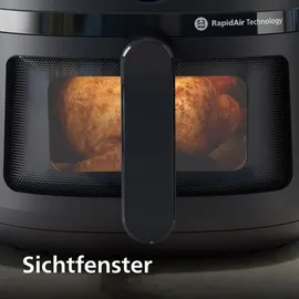 Philips 2000 Series Airfryer NA230/00 schwarz mit Sichtfenster