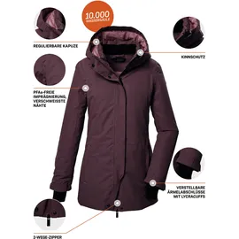 KILLTEC Damen Funktionsparka/Parka mit Kapuze KOW 93 WMN PKR, pflaume, 46, 41817-000