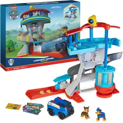 Spin Master PAW Patrol , Lookout Tower, Hauptquartier Spielset mit 1 Chase Basis