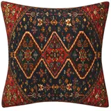 Kissenbezug 80x80 Geometrie Schwarz Blume Kopfkissenbezug 80x80 Baumwolle Leinen Sofakissen mit Reißverschluss Kopfkissenbezüge Knitterfreie Kopfkissen 80x80 Bezug Langlebig Kissenbezüge 80x80 1 Pcs